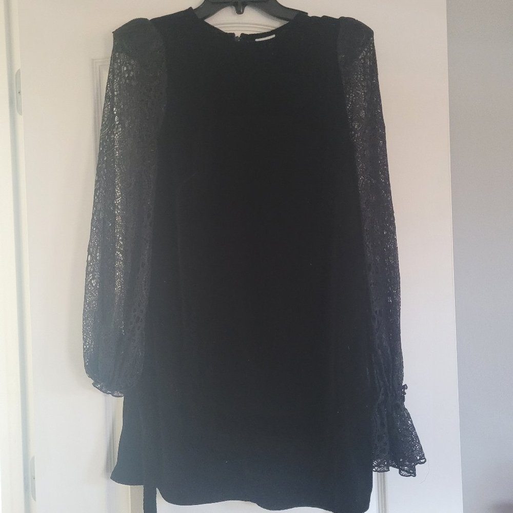 Vampire's Bride Black Velvet Mini Dress